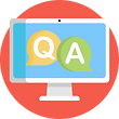 Question and answer section on the desktop indicating the quality information in airlines