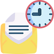 Email and clock/time for the agent's saved time and automated messages/emails