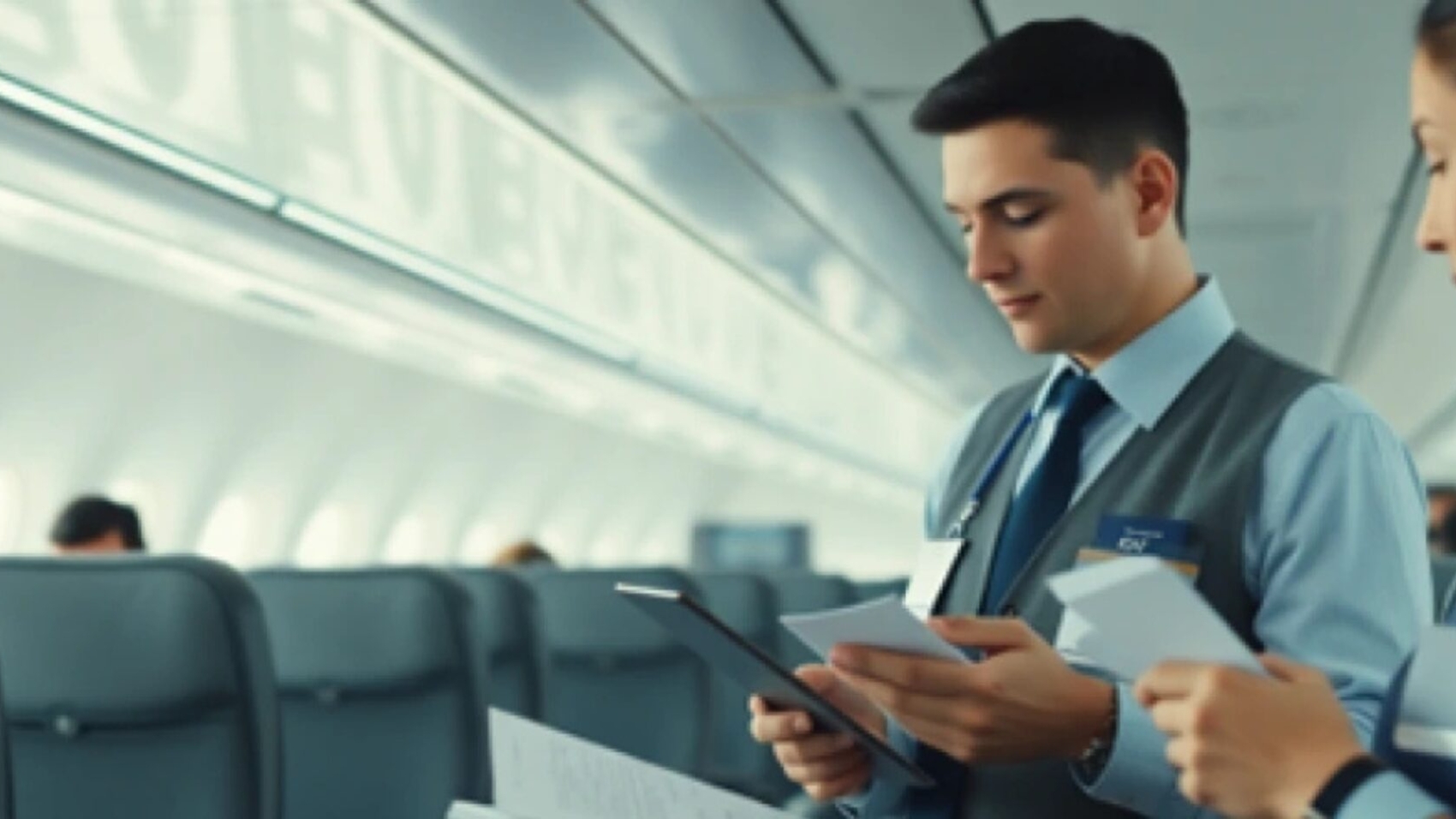 Airline crew using self-service tools for smooth disruption management