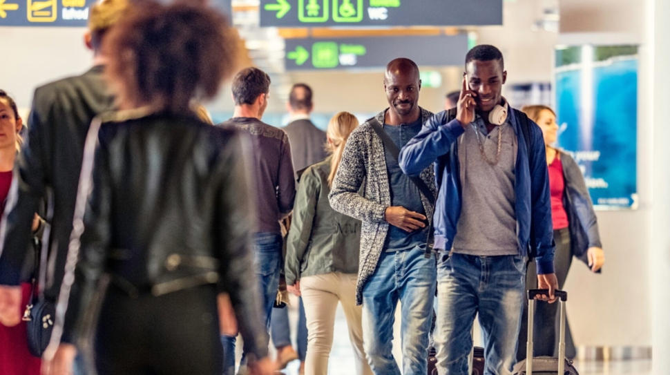 Passengers awaiting disrupted flights